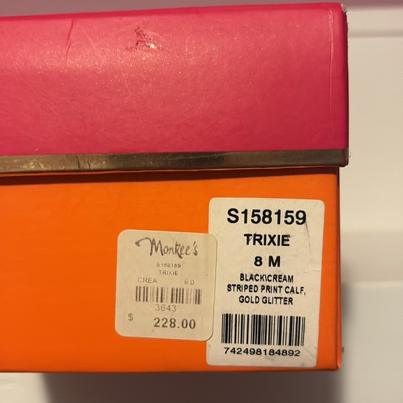 Kate Spade Striped Flats with Glitter Toe and Bow “Trixie” 8 - Picture 2 of 8